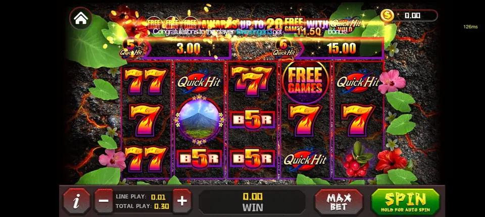 Game Vault themed slot screen